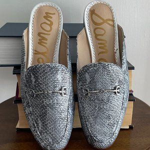 Sam Edelman Linnie Snake-Print Leather Mules